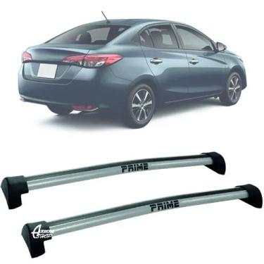 Imagem de Rack Teto Aluminio Prime Toyota Yaris Sedan 18/ 26 Prata PR0