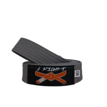 Imagem de Faixa Kimono Artes Marciais Judô Jiu-Jitsu Infantil - 1 Fit, M1, Cinza