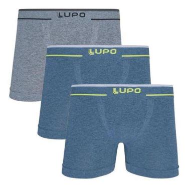 Imagem de Kit 3 Cuecas Boxer Lupo Masculina Plus Size Microfibra Seamless17800, 