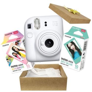 Imagem de Kit Presente Câmera Instax Mini 12 Com Filme 10 Macaron + Filme 10 Sky