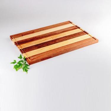 Imagem de Tábua de Corte de Carne 35x24x1,6 cm Madeira Pinus Moderna - Moveis C.