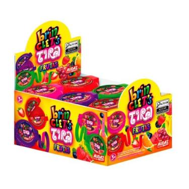 Imagem de Goma de Mascar Tira Frutas Brinclets Display com 24 Unidades - Audaz F