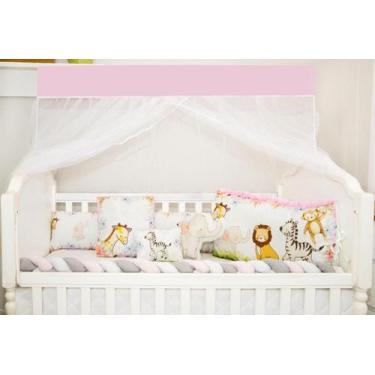 Imagem de Kit Berço Americano 10 Peças Safari Rosa Menina Exclusivo - Beatriz En