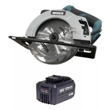 Imagem de Serra Circular Wesco Ws2934 + 1 Bateria 4ah 18v Sem Carregador