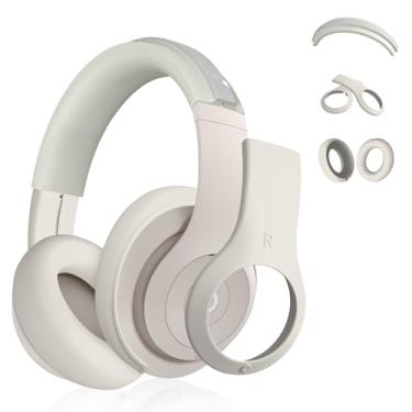 Imagem de 【3 em 1】 Capa de silicone para Beats Studio Pro, capa antiarranhões/capa para faixa de cabeça para Beats Studio Pro, acessórios protetores de pele de silicone macio (Apricot)