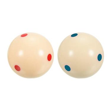 Imagem de PATIKIL Bola de sinuca de bilhar de 6 cm com 6 pontos, pacote com 2 bolas Pro Cup Cue Ball Practice Training para sala de bilhar e sala de jogos, bege