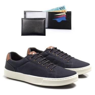 Imagem de Sapatênis Masculino Bredeni Montain Com Carteira, 42, Marinho, Masculi
