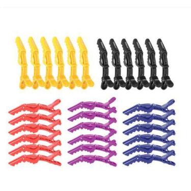 Imagem de Clips Presilhas Prendedor De Cabelo Crocodilo 6 Unid. 11cm - Beauty Sa