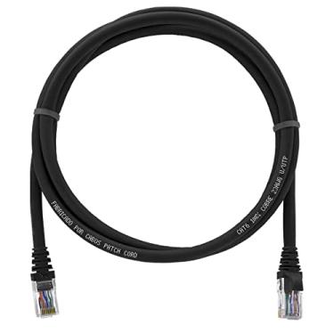 Imagem de Cabo de rede 2 Metros Patch Cord Cat6 100% Cobre Preto 2m - CPC