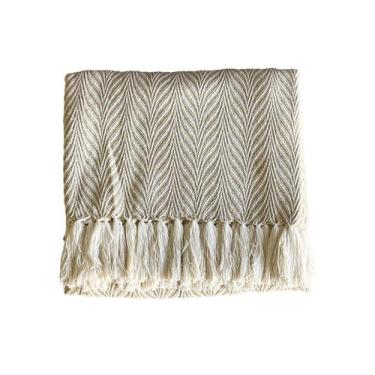 Imagem de Manta Para Sofá Cama Casal Gigante 100% Algodão Protetora e Decoração 