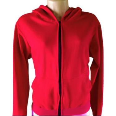 Imagem de 2 Blusas De Moletom Feminina Com Zíper - E.N.G. CONFECCOES, Vermelho, 
