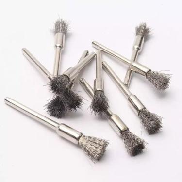 Imagem de Escova de aço pincel para micro retifica dremel -10 peças - E-San