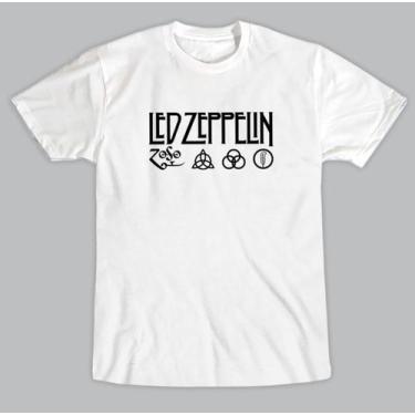 Imagem de Camiseta Masculina Led Zeppelin Logo Camisa Banda Rock - SEMPRENALUTA,