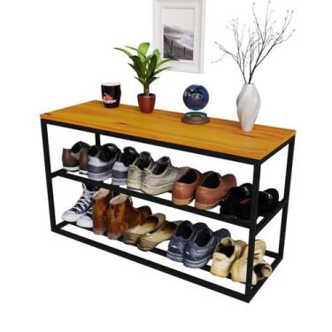 Imagem de  Sapateira e Banco Estilo Industrial para Espaço no Hall de Entrada - 