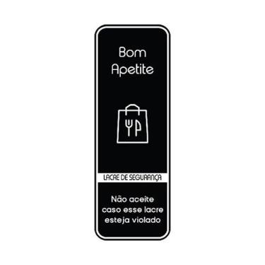 Imagem de Adesivo "Bom Apetite" - Ref.2045 - Hot Stamping - Preto - 50 unidades 