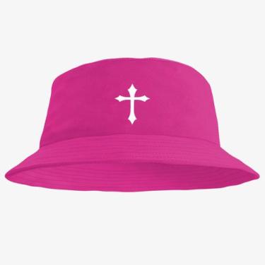 Imagem de Chapéu Bucket Hat Estampado Cruz - MP Moda Masculina, Único, Pink