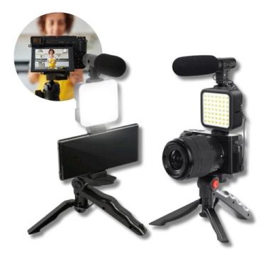 Imagem de Kit Youtuber para Celular ou Camera com Led para Live Gravação com Mic