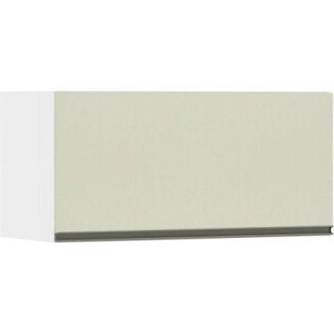 Imagem de Armário Basculante 80cm 1 Porta Branco Polar C/Kashmir - LUCIANE MÓVEI