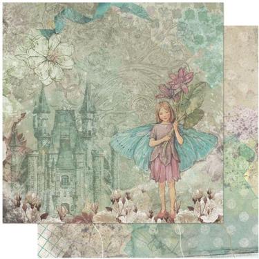 Imagem de Papel Scrapbook Dupla Face Fada,castelo,flores Sd-1053 30,5x30,5cm Lit