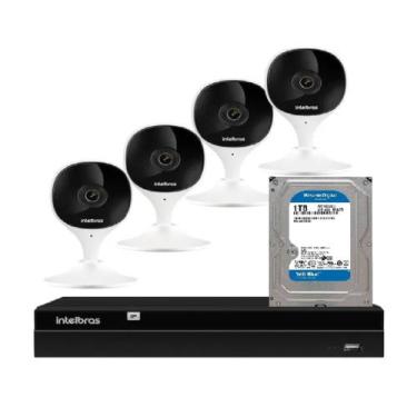 Imagem de Kit 4 Câmeras Infra 10 Wifi Sf Imx Full Hd Nvr Intelbras 1tb