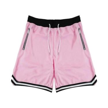 Imagem de Shorts de Basquete Masculino - Malha Respirável de Secagem Rápida para