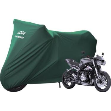 Imagem de Capa Cobrir Moto Triumph Street Tripe 765 De Tecido Lycra - Mz, Verde