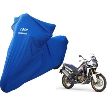 Imagem de Capa De Cobrir Moto Honda CRF 1000 L Africa Twin Com Logo - Mz, Azul