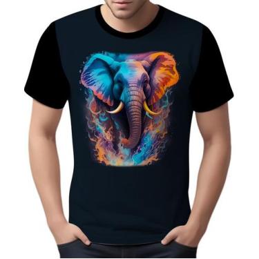 Imagem de Camisa Camiseta Estampada Elefante Fogo Ilustração Moda 3 - Enjoy Shop