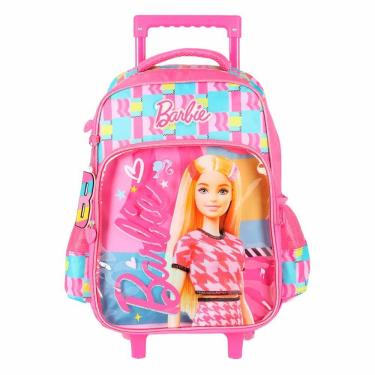 Imagem de Mochila de Rodinhas Infantil - Barbie - Pink - Luxcel