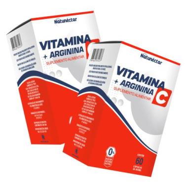Imagem de Kit Combo 02 UND Arginina  Vitamina C Imunidade 120 Cápsulas - Natunéc