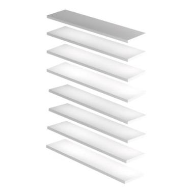 Imagem de Kit 8 Prateleiras Nicho Mdf Tamanho Suporte Invisivel - Deliquadros,  