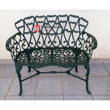 Imagem de Banco de Jardim Viena Verde Fosco em Alumínio Fundido Unifer Móveis