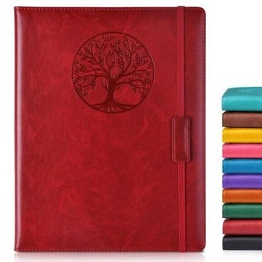 Imagem de Caderno de Diário Forrado Biuwory A4 - 256 Páginas, Capa Dura, Vinho T