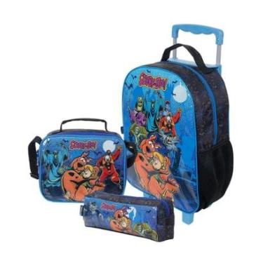 Imagem de Kit Mochila Rodinha Lancheira Estojo Scooby Doo DMW-Unissex