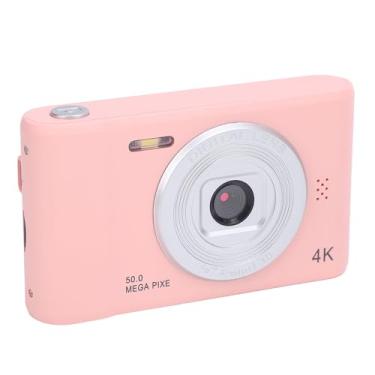 Imagem de Câmera Digital, Câmera de Vídeo 4K Com Zoom Digital de 8X, Tela IPS de 2,4 Polegadas, Microfone Embutido, Câmera Anti-vibração de 50 MP para Vlogging, Câmera Pequena e Compacta