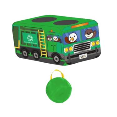 Imagem de YIJU Caminhão de lixo, brinquedo de barraca, dobrável, fácil de guardar, multicolorido, aparece em segundos, diversão para meninos e meninas, casa de