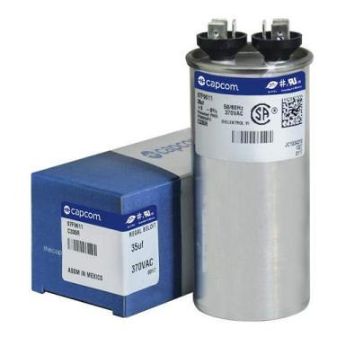 Imagem de Genteq 97f9613-35 uf mfd 370 volts vac - atualização do capacitor de execução redonda