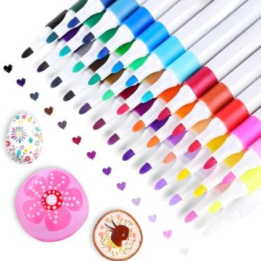 Imagem de Canetinhas De Pintura De Tinta Acrílica 36 cores, Caneta Acrilica Para Madeira, Vidro, Cerâmicas, Artesanato, Tecido, Plástico, Marcador Acrilico para Pintura, Acrylic Markers (36 cores)