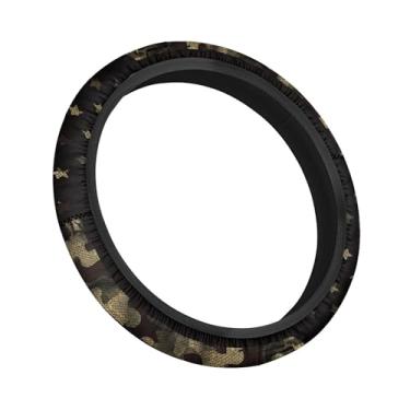 Imagem de Knextrepoy Capa de volante para carrinho de golfe com bandeira americana camuflada de 33 cm - 35,5 cm, capas de rodas para carrinho de golfe, acessórios de decoração, ótimos presentes para golfistas