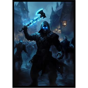 Imagem de Digital Sorcery Studio Pacote com 102 capas de cartas de jogo de zumbi – Ajuste perfeito para TCG, MTG, Wilhelt & The Scarab God Commander Decks – Capas de cartas padrão premium para Magic The