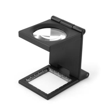 Imagem de Lupa 10X, Lupa Compacta de Bolso Dobrável Com Escala, Adequada para Indústria de Relógios, Joalheiro, Leitura de Mapa/dicionário