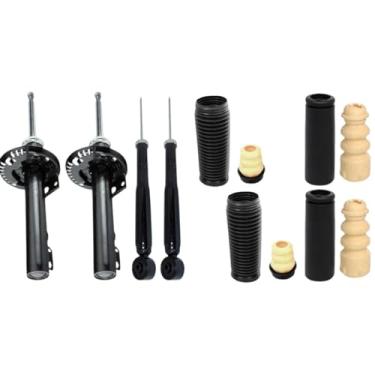 Imagem de KIT 4 AMORTECEDORES DIANTEIRO TRASEIRO + PAR KITS BATENTE COIFA POLO 2007 A 2014 FOX SPACEFOX