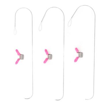 Imagem de Bead Spinner Agulhas, 3 Set Prático Aço Inoxidável Beading Agulha Threader Multifuncional Grande Eye Design Bead Spinner Agulhas para Fazer Jóias