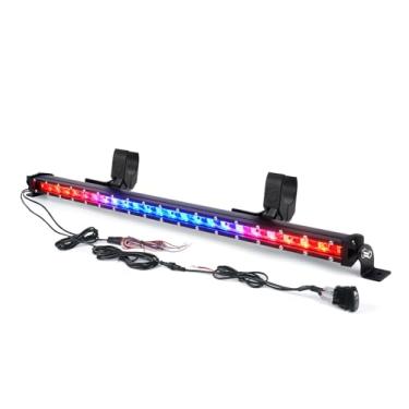 Imagem de Xprite Barra de luz LED Chase de 63,5 cm, luz de perseguição traseira off-road com luzes de seta de freio para gaiola de rolo de 4,4 cm a 5 cm compatível com UTV, Polaris RZR, Yamaha, Kawasaki, XS, caminhões, SUV - RBBR