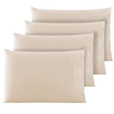 Imagem de 4 Fronha Avulsa Percal 200 Fios Algodão Ponto Palito Palha