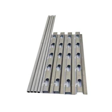 Imagem de suporte de inox para grelhas e espetos para churrasqueiras com tubos a