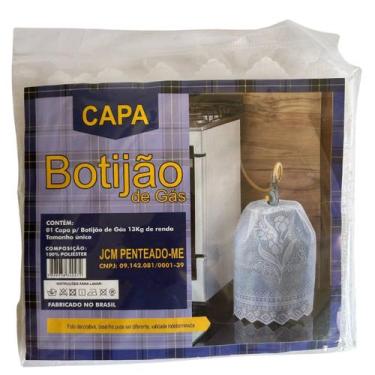 Imagem de Capa de Botijão de Gás Branca Renda 13KG - JCM PENTEADO