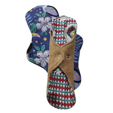 Imagem de Kit com 2 absorventes ecológicos para fluxo intenso - Ateliê Pequenas 