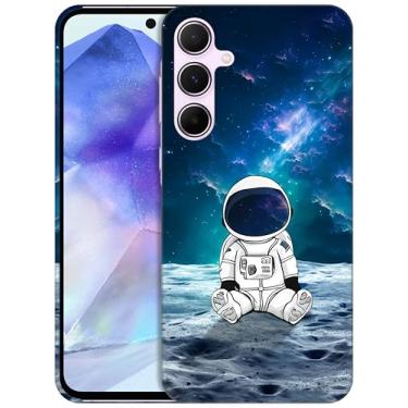 Imagem de GlamCase Capa para Samsung Galaxy A35 5G, Galaxy A35 5G - Baby Astronaut in Space Impresso Slim & Elegante Bonito Plástico Rígido Snap On Capa Protetora Designer Traseira para Celular para Samsung A35