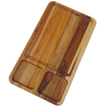 Imagem de Tábua de Carne Com Canaleta e Dois Compartimentos Para Petiscos